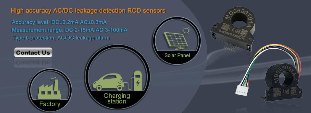 MD0630T01A Built-in RCD Type A 30mA Protection 6mA DC Residual Current Monitoring Sensor for Mode 3 EVSE