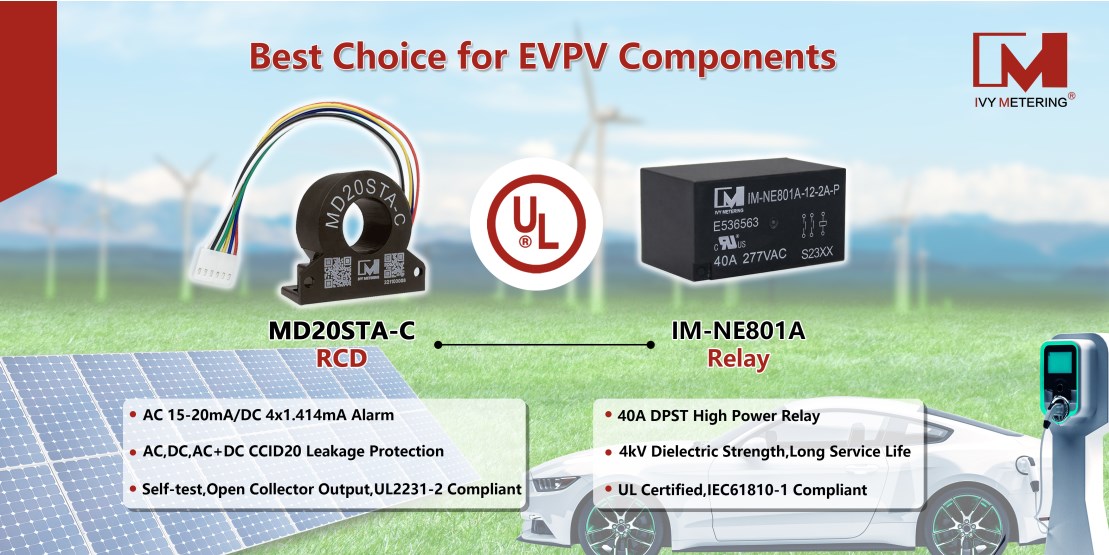 IM-NE801A UL Certified Components 40A 277VAC 12V Double Pole DPST PCB Relay for EVSE System