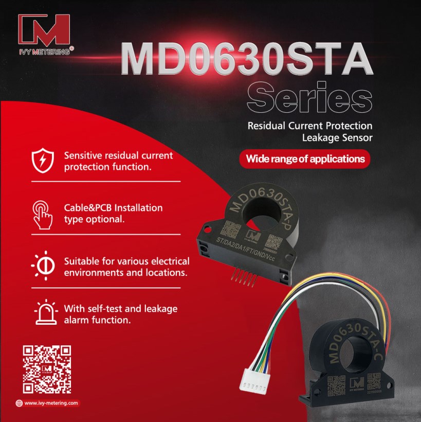 MD0630STA-C Cost-effective RCD Solution AC DC Residual Current Monitoring RCM Module for EV Charge Points