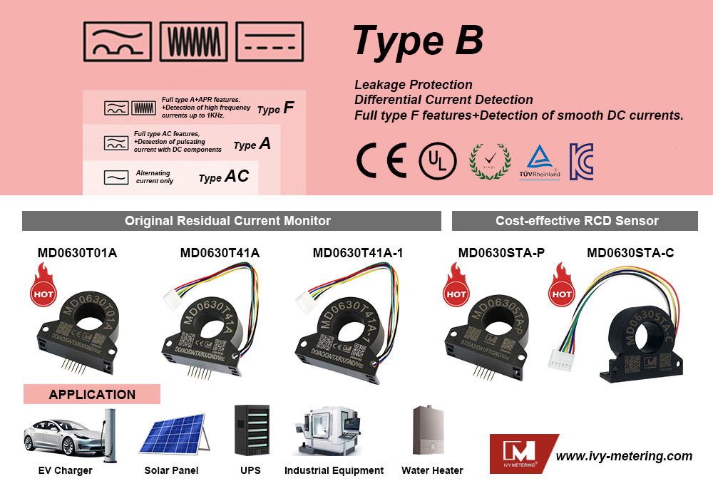 MD0630T01A 30mA/6mA AC DC Digital Output Type B RCD Residual Current Leakage Detector Module