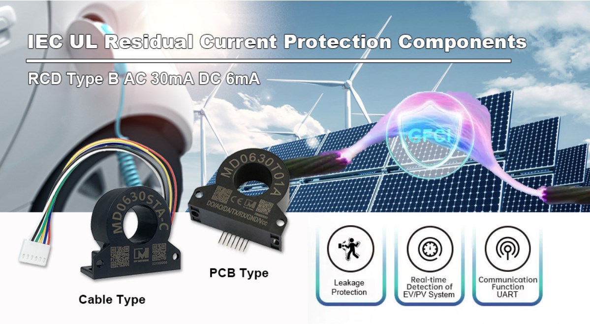 MD0630STA-C IEC62752 IS17017 Low-cost 30mA AC DC 6mA Leakage Sensing Type A RCD for EV Charger