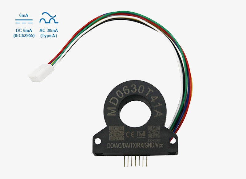 MD0630T41A Small Residual Current Detection RCD Type B DC Leakage Protection Sensor for EVSE and Solar