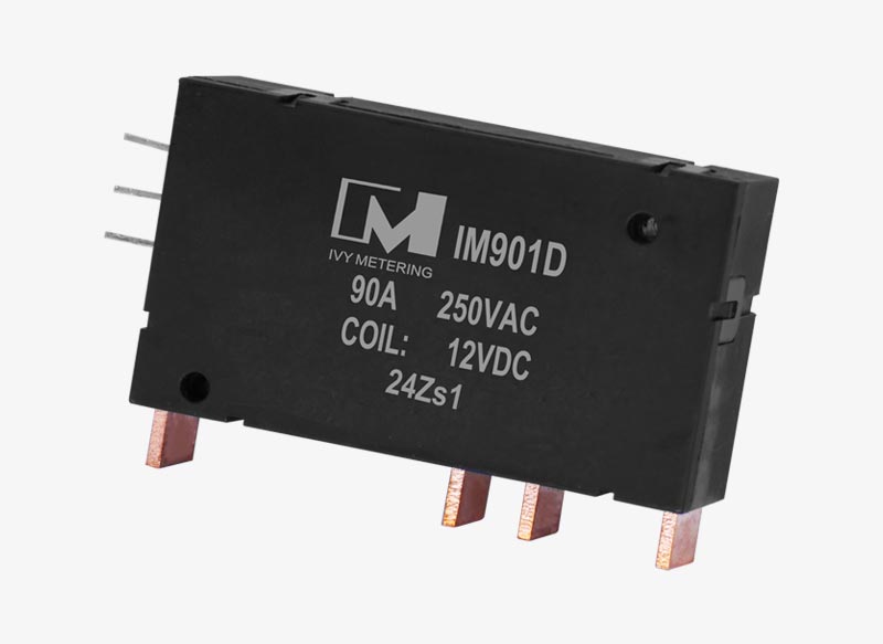 IM901D IEC62052-31 UC2 90A Single Dual Coil 2 Phase Double Pole Latching Relay for Smart Meter