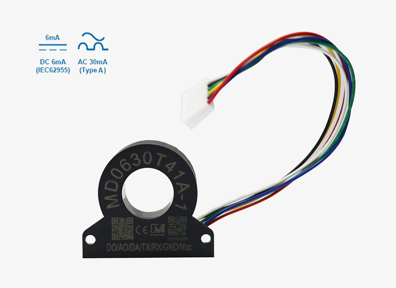 MD0630T41-1 CE/KC/CB Certified Type A 30mA RCD DC 6mA ZCT Residual Current Monitoring for EV Charger